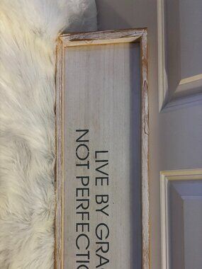 “Live With Grace Not Perfection” Wood Framed Sign